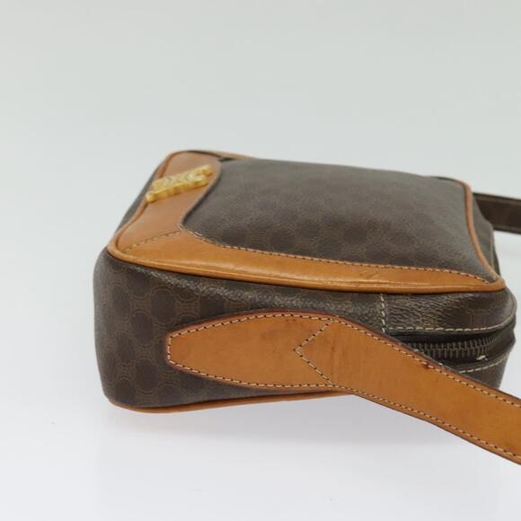 CELINE Macadam Canvas Shoulder Bag Pvc Leather Brown Gold - Picture 5 of 12